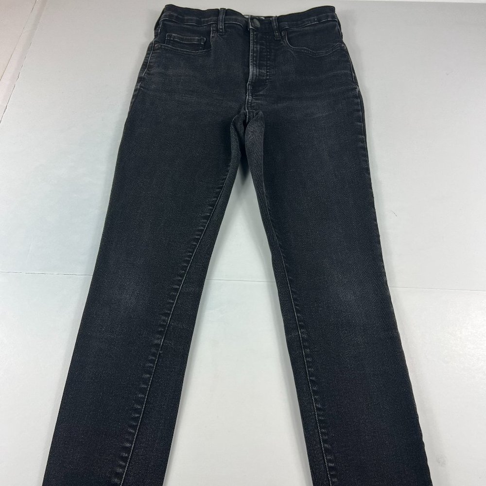 Everlane Jeans Women's 28 Reg The High Rise Skinny Fit Black Faded Stretch Denim
